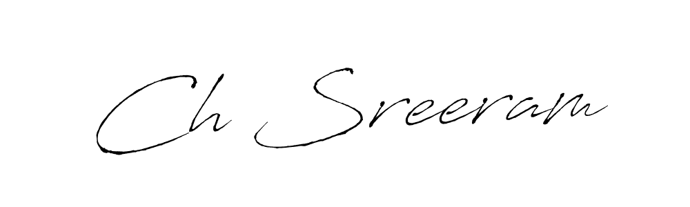 Similarly Antro_Vectra is the best handwritten signature design. Signature creator online .You can use it as an online autograph creator for name Ch Sreeram. Ch Sreeram signature style 6 images and pictures png