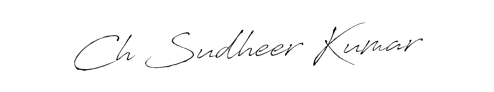 Create a beautiful signature design for name Ch Sudheer Kumar. With this signature (Antro_Vectra) fonts, you can make a handwritten signature for free. Ch Sudheer Kumar signature style 6 images and pictures png