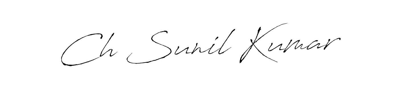 Design your own signature with our free online signature maker. With this signature software, you can create a handwritten (Antro_Vectra) signature for name Ch Sunil Kumar. Ch Sunil Kumar signature style 6 images and pictures png