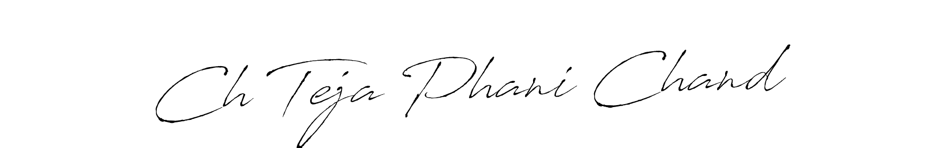 The best way (Antro_Vectra) to make a short signature is to pick only two or three words in your name. The name Ch Teja Phani Chand include a total of six letters. For converting this name. Ch Teja Phani Chand signature style 6 images and pictures png