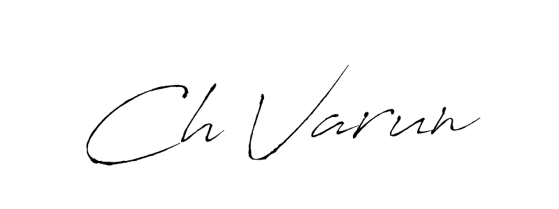 Create a beautiful signature design for name Ch Varun. With this signature (Antro_Vectra) fonts, you can make a handwritten signature for free. Ch Varun signature style 6 images and pictures png