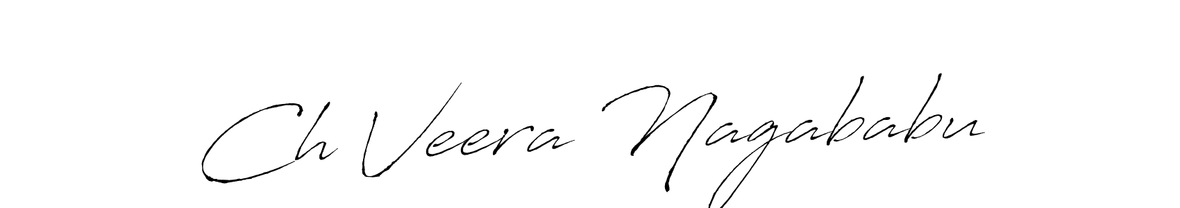 Ch Veera Nagababu stylish signature style. Best Handwritten Sign (Antro_Vectra) for my name. Handwritten Signature Collection Ideas for my name Ch Veera Nagababu. Ch Veera Nagababu signature style 6 images and pictures png