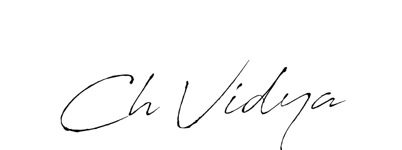 Use a signature maker to create a handwritten signature online. With this signature software, you can design (Antro_Vectra) your own signature for name Ch Vidya. Ch Vidya signature style 6 images and pictures png