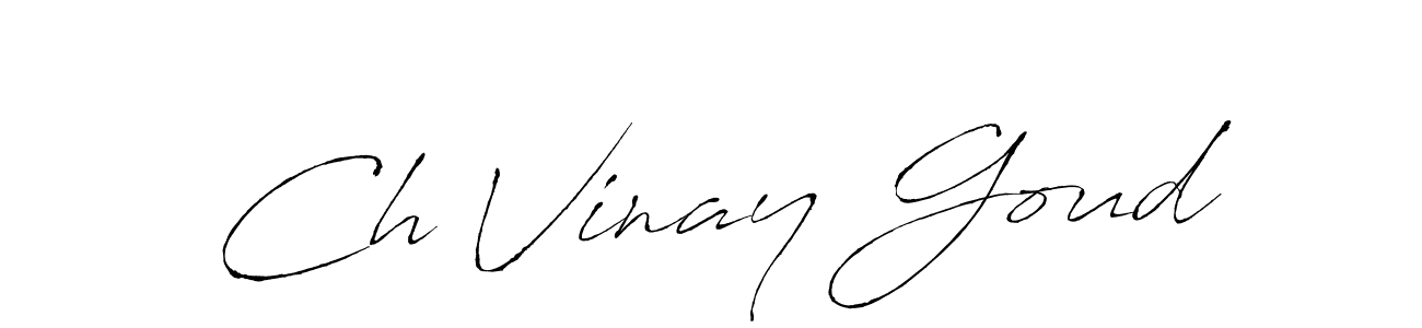 Antro_Vectra is a professional signature style that is perfect for those who want to add a touch of class to their signature. It is also a great choice for those who want to make their signature more unique. Get Ch Vinay Goud name to fancy signature for free. Ch Vinay Goud signature style 6 images and pictures png