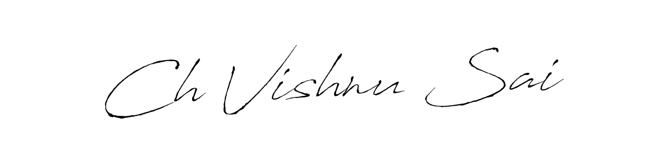 Once you've used our free online signature maker to create your best signature Antro_Vectra style, it's time to enjoy all of the benefits that Ch Vishnu Sai name signing documents. Ch Vishnu Sai signature style 6 images and pictures png