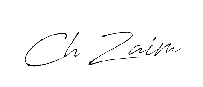 Ch Zaim stylish signature style. Best Handwritten Sign (Antro_Vectra) for my name. Handwritten Signature Collection Ideas for my name Ch Zaim. Ch Zaim signature style 6 images and pictures png