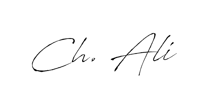 How to make Ch. Ali name signature. Use Antro_Vectra style for creating short signs online. This is the latest handwritten sign. Ch. Ali signature style 6 images and pictures png