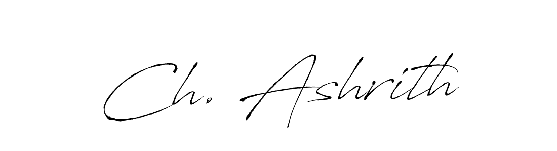 Also we have Ch. Ashrith name is the best signature style. Create professional handwritten signature collection using Antro_Vectra autograph style. Ch. Ashrith signature style 6 images and pictures png