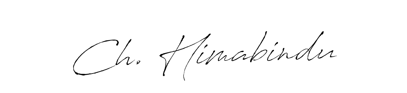 How to make Ch. Himabindu name signature. Use Antro_Vectra style for creating short signs online. This is the latest handwritten sign. Ch. Himabindu signature style 6 images and pictures png