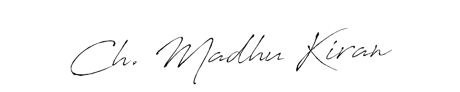 Similarly Antro_Vectra is the best handwritten signature design. Signature creator online .You can use it as an online autograph creator for name Ch. Madhu Kiran. Ch. Madhu Kiran signature style 6 images and pictures png