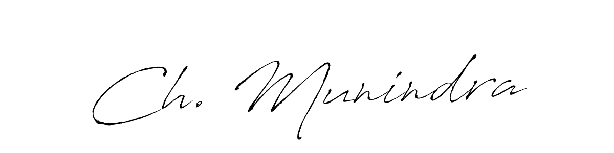 Antro_Vectra is a professional signature style that is perfect for those who want to add a touch of class to their signature. It is also a great choice for those who want to make their signature more unique. Get Ch. Munindra name to fancy signature for free. Ch. Munindra signature style 6 images and pictures png