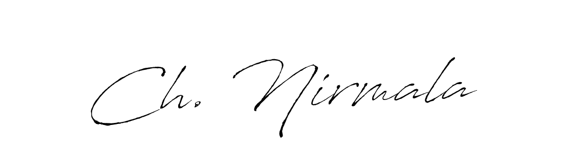 Ch. Nirmala stylish signature style. Best Handwritten Sign (Antro_Vectra) for my name. Handwritten Signature Collection Ideas for my name Ch. Nirmala. Ch. Nirmala signature style 6 images and pictures png