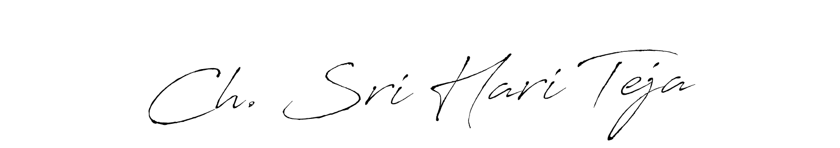 How to make Ch. Sri Hari Teja name signature. Use Antro_Vectra style for creating short signs online. This is the latest handwritten sign. Ch. Sri Hari Teja signature style 6 images and pictures png