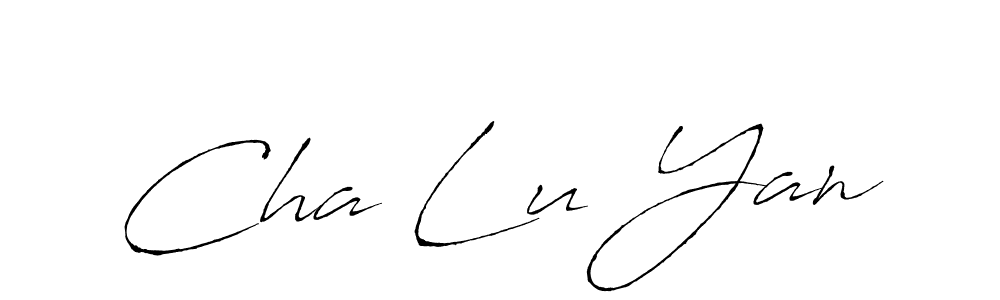 How to make Cha Lu Yan name signature. Use Antro_Vectra style for creating short signs online. This is the latest handwritten sign. Cha Lu Yan signature style 6 images and pictures png