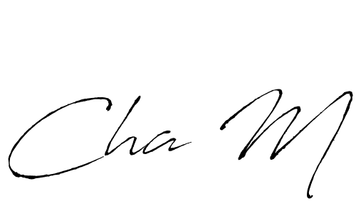 Best and Professional Signature Style for Cha M. Antro_Vectra Best Signature Style Collection. Cha M signature style 6 images and pictures png