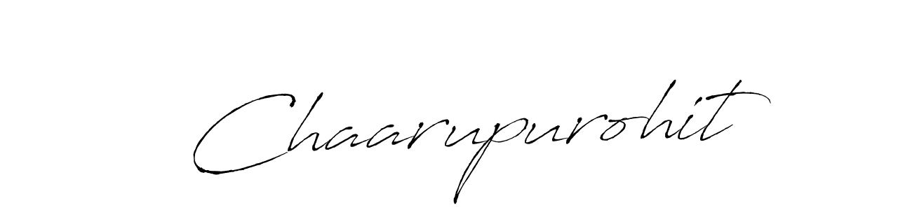 Make a beautiful signature design for name Chaarupurohit. With this signature (Antro_Vectra) style, you can create a handwritten signature for free. Chaarupurohit signature style 6 images and pictures png