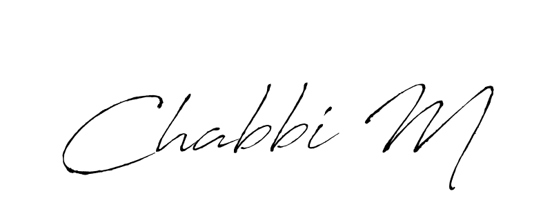 Design your own signature with our free online signature maker. With this signature software, you can create a handwritten (Antro_Vectra) signature for name Chabbi M. Chabbi M signature style 6 images and pictures png