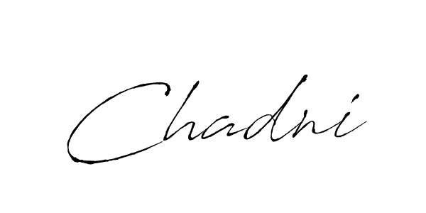 Create a beautiful signature design for name Chadni. With this signature (Antro_Vectra) fonts, you can make a handwritten signature for free. Chadni signature style 6 images and pictures png