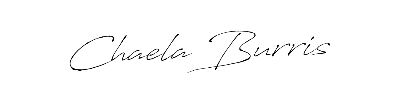 Make a beautiful signature design for name Chaela Burris. With this signature (Antro_Vectra) style, you can create a handwritten signature for free. Chaela Burris signature style 6 images and pictures png