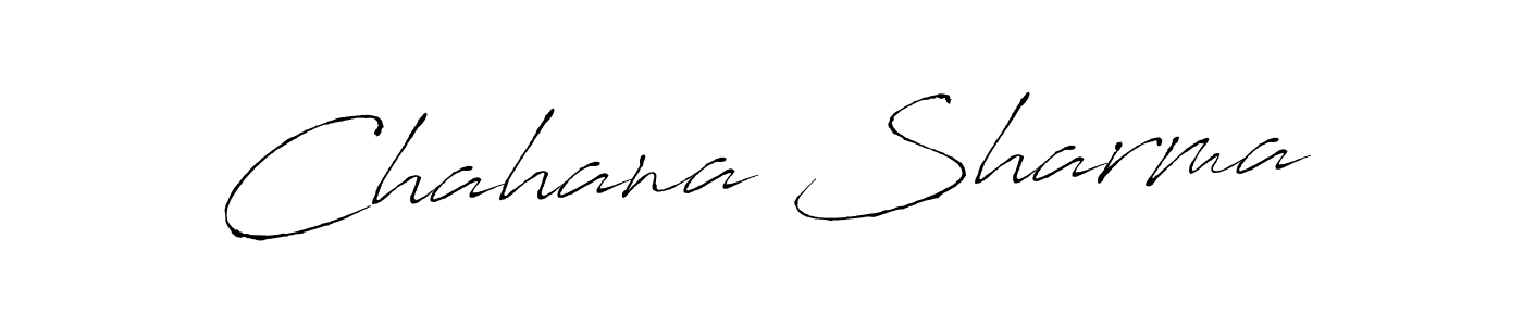 How to make Chahana Sharma signature? Antro_Vectra is a professional autograph style. Create handwritten signature for Chahana Sharma name. Chahana Sharma signature style 6 images and pictures png