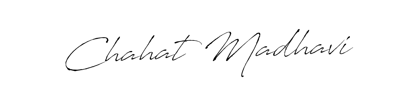 How to make Chahat Madhavi signature? Antro_Vectra is a professional autograph style. Create handwritten signature for Chahat Madhavi name. Chahat Madhavi signature style 6 images and pictures png