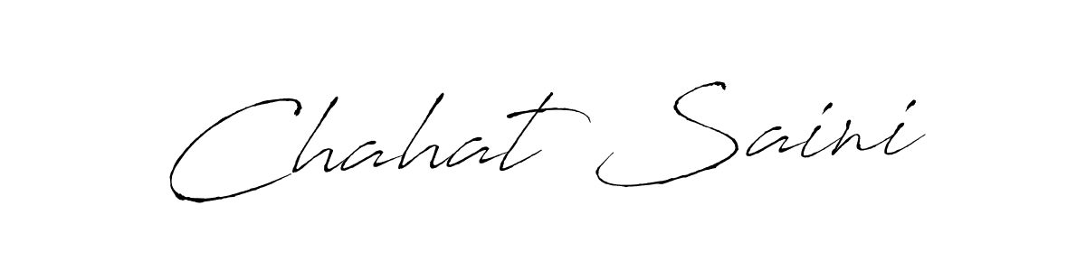 Chahat Saini stylish signature style. Best Handwritten Sign (Antro_Vectra) for my name. Handwritten Signature Collection Ideas for my name Chahat Saini. Chahat Saini signature style 6 images and pictures png