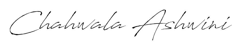 The Antro_Vectra handwriting style adds charm and authenticity to name Chahwala Ashwini. A wonderful choice for personal thank-you notes. Chahwala Ashwini signature style 6 images and pictures png