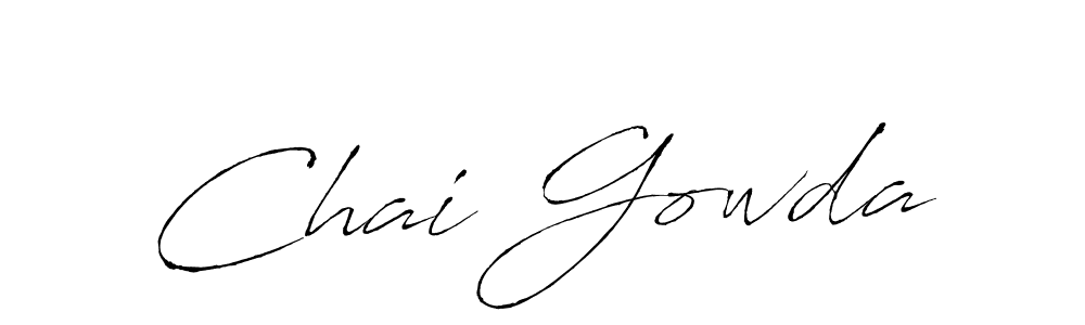 Design your own signature with our free online signature maker. With this signature software, you can create a handwritten (Antro_Vectra) signature for name Chai Gowda. Chai Gowda signature style 6 images and pictures png