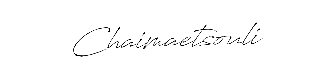 How to make Chaimaetsouli name signature. Use Antro_Vectra style for creating short signs online. This is the latest handwritten sign. Chaimaetsouli signature style 6 images and pictures png