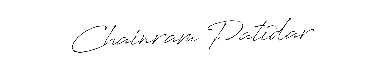 How to make Chainram Patidar signature? Antro_Vectra is a professional autograph style. Create handwritten signature for Chainram Patidar name. Chainram Patidar signature style 6 images and pictures png