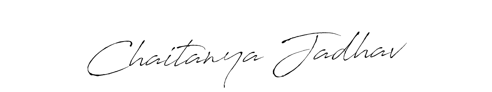 How to make Chaitanya Jadhav signature? Antro_Vectra is a professional autograph style. Create handwritten signature for Chaitanya Jadhav name. Chaitanya Jadhav signature style 6 images and pictures png