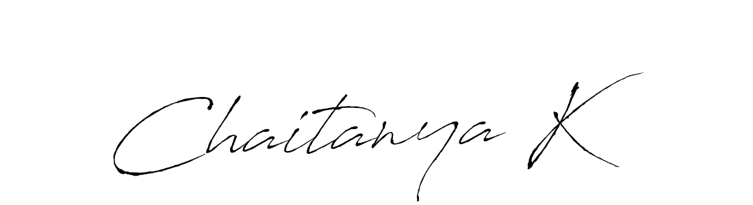 Create a beautiful signature design for name Chaitanya K. With this signature (Antro_Vectra) fonts, you can make a handwritten signature for free. Chaitanya K signature style 6 images and pictures png