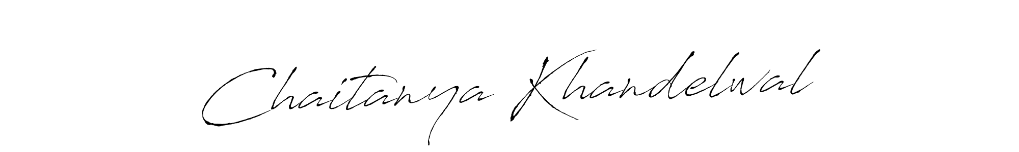 Make a beautiful signature design for name Chaitanya Khandelwal. With this signature (Antro_Vectra) style, you can create a handwritten signature for free. Chaitanya Khandelwal signature style 6 images and pictures png