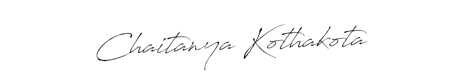 How to make Chaitanya Kothakota name signature. Use Antro_Vectra style for creating short signs online. This is the latest handwritten sign. Chaitanya Kothakota signature style 6 images and pictures png