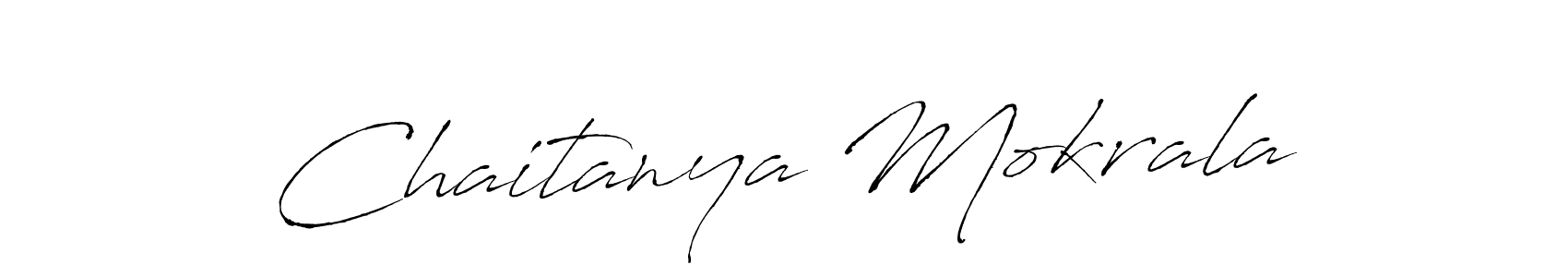 Chaitanya Mokrala stylish signature style. Best Handwritten Sign (Antro_Vectra) for my name. Handwritten Signature Collection Ideas for my name Chaitanya Mokrala. Chaitanya Mokrala signature style 6 images and pictures png