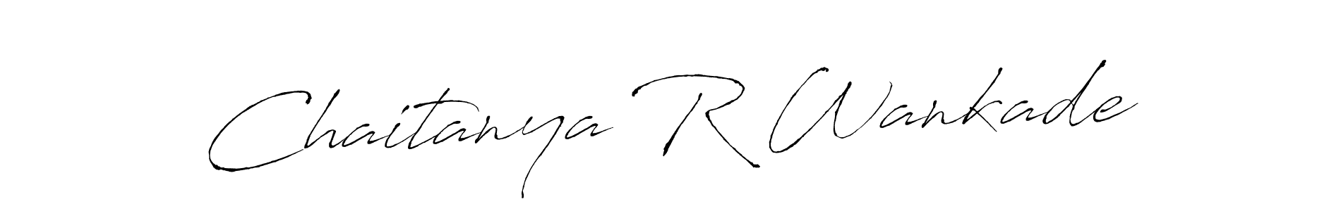 How to make Chaitanya R Wankade signature? Antro_Vectra is a professional autograph style. Create handwritten signature for Chaitanya R Wankade name. Chaitanya R Wankade signature style 6 images and pictures png