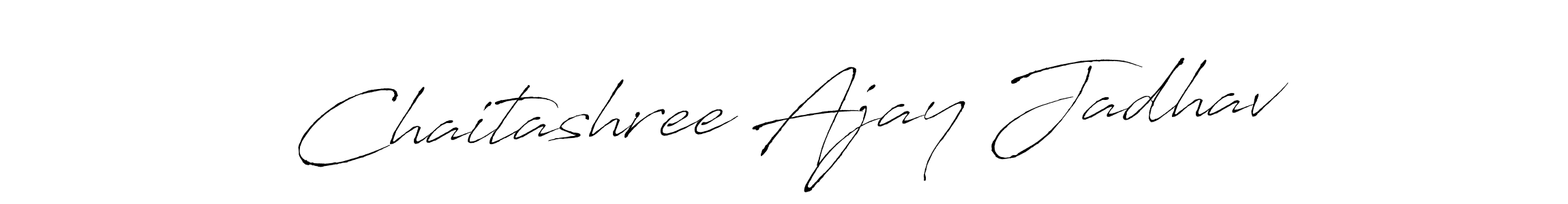 How to make Chaitashree Ajay Jadhav name signature. Use Antro_Vectra style for creating short signs online. This is the latest handwritten sign. Chaitashree Ajay Jadhav signature style 6 images and pictures png