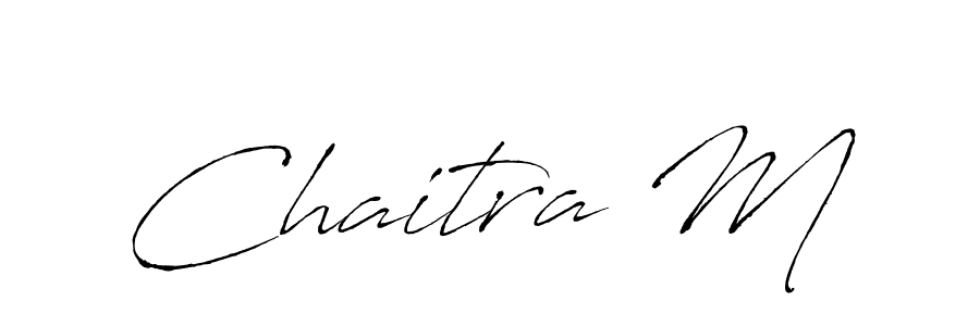 Chaitra M stylish signature style. Best Handwritten Sign (Antro_Vectra) for my name. Handwritten Signature Collection Ideas for my name Chaitra M. Chaitra M signature style 6 images and pictures png