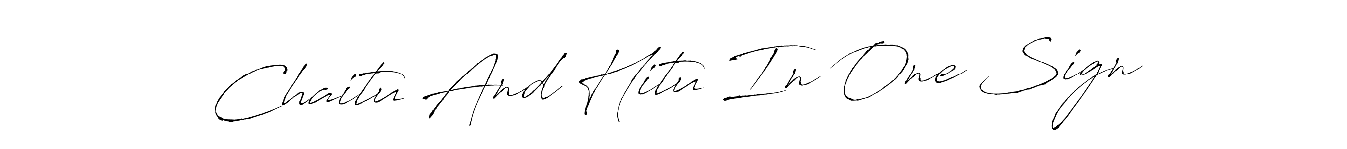 Chaitu And Hitu In One Sign stylish signature style. Best Handwritten Sign (Antro_Vectra) for my name. Handwritten Signature Collection Ideas for my name Chaitu And Hitu In One Sign. Chaitu And Hitu In One Sign signature style 6 images and pictures png