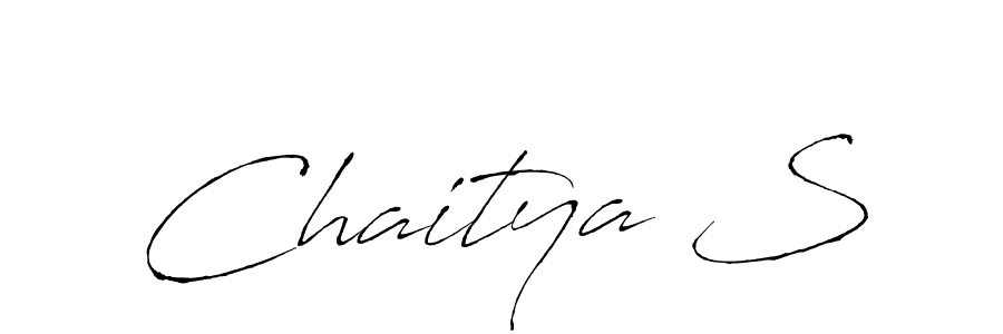 How to make Chaitya S signature? Antro_Vectra is a professional autograph style. Create handwritten signature for Chaitya S name. Chaitya S signature style 6 images and pictures png