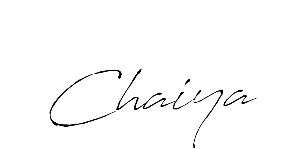 Design your own signature with our free online signature maker. With this signature software, you can create a handwritten (Antro_Vectra) signature for name Chaiya. Chaiya signature style 6 images and pictures png