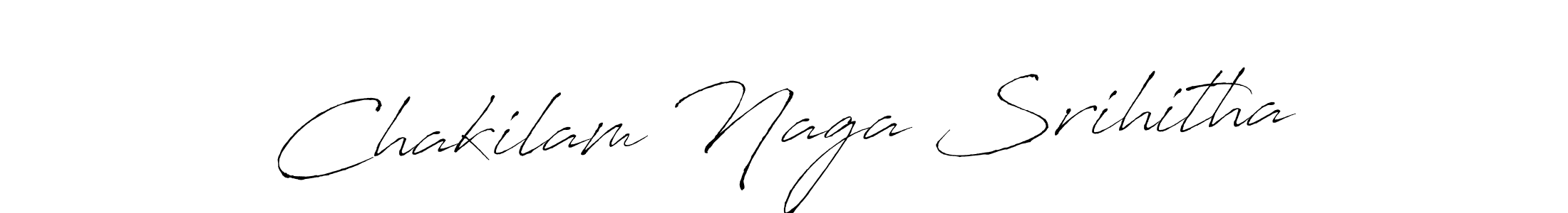 The best way (Antro_Vectra) to make a short signature is to pick only two or three words in your name. The name Chakilam Naga Srihitha include a total of six letters. For converting this name. Chakilam Naga Srihitha signature style 6 images and pictures png