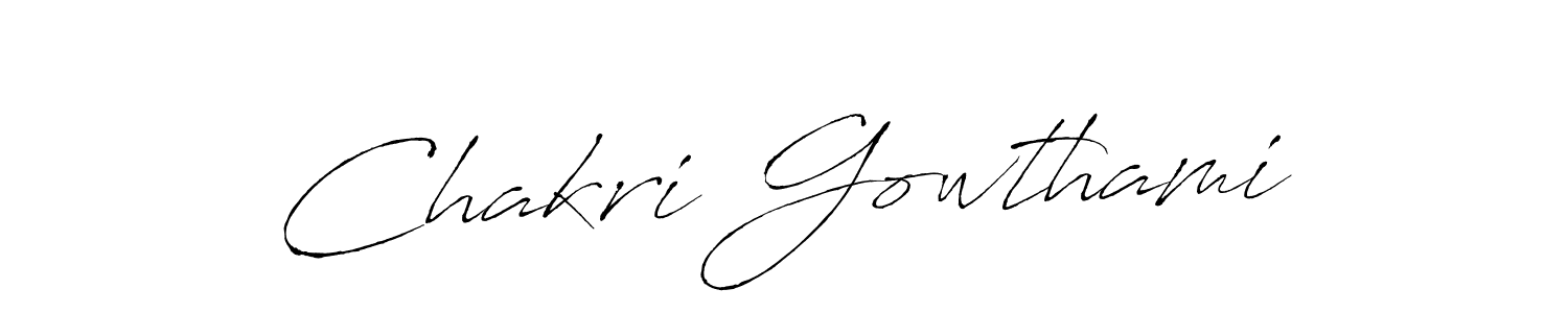 Design your own signature with our free online signature maker. With this signature software, you can create a handwritten (Antro_Vectra) signature for name Chakri Gowthami. Chakri Gowthami signature style 6 images and pictures png