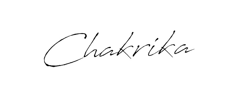 Use a signature maker to create a handwritten signature online. With this signature software, you can design (Antro_Vectra) your own signature for name Chakrika. Chakrika signature style 6 images and pictures png