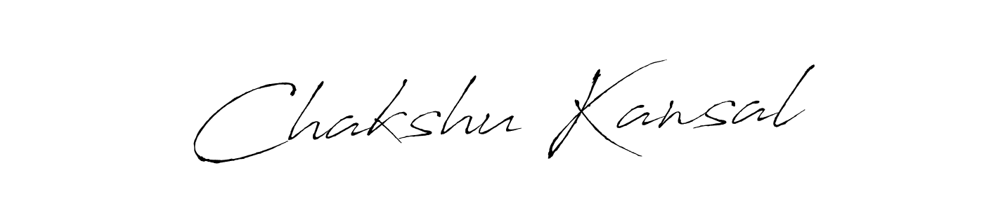 Make a beautiful signature design for name Chakshu Kansal. With this signature (Antro_Vectra) style, you can create a handwritten signature for free. Chakshu Kansal signature style 6 images and pictures png
