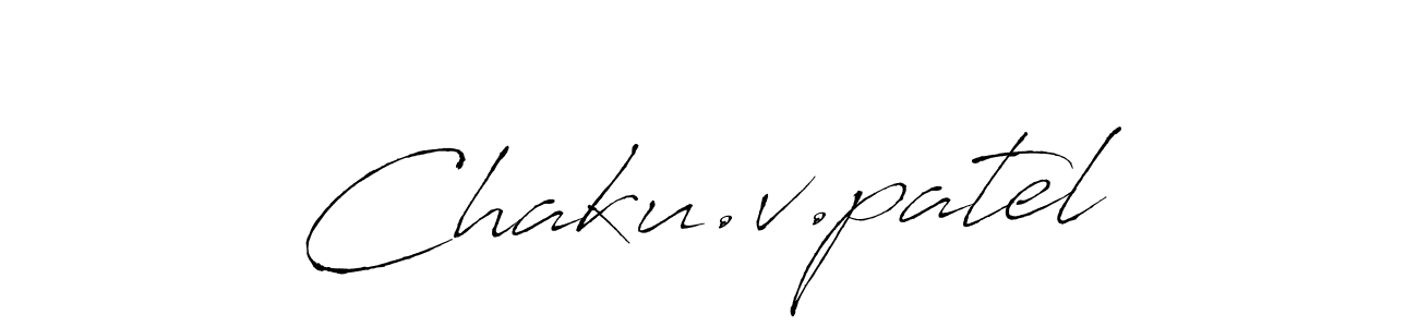 How to make Chaku.v.patel name signature. Use Antro_Vectra style for creating short signs online. This is the latest handwritten sign. Chaku.v.patel signature style 6 images and pictures png