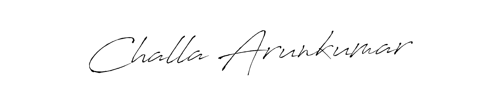 The best way (Antro_Vectra) to make a short signature is to pick only two or three words in your name. The name Challa Arunkumar include a total of six letters. For converting this name. Challa Arunkumar signature style 6 images and pictures png