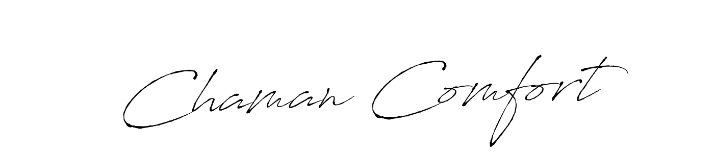 Make a beautiful signature design for name Chaman Comfort. With this signature (Antro_Vectra) style, you can create a handwritten signature for free. Chaman Comfort signature style 6 images and pictures png
