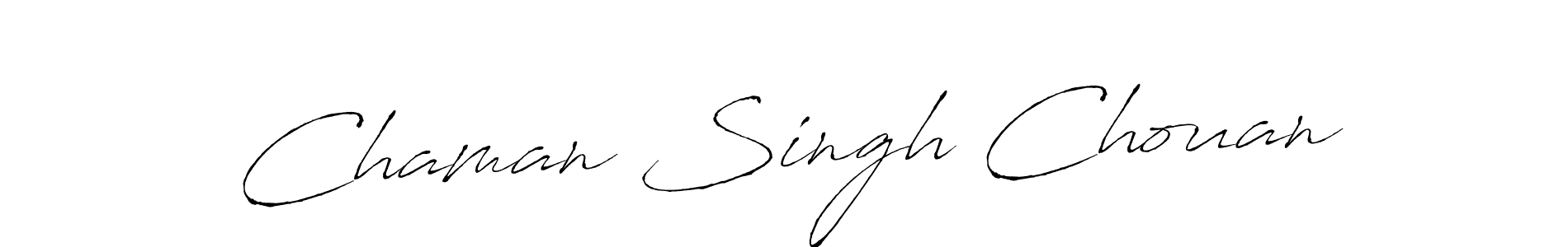 How to make Chaman Singh Chouan name signature. Use Antro_Vectra style for creating short signs online. This is the latest handwritten sign. Chaman Singh Chouan signature style 6 images and pictures png