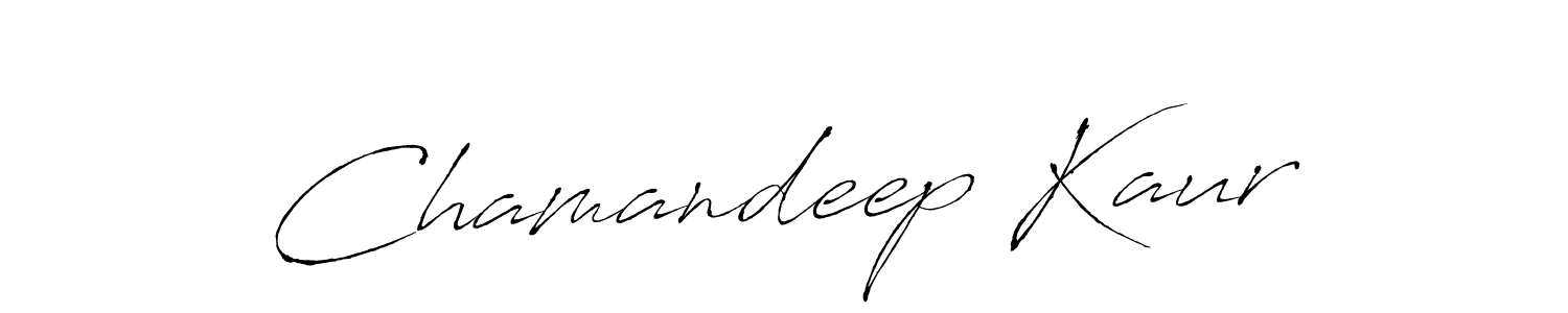 Make a beautiful signature design for name Chamandeep Kaur. With this signature (Antro_Vectra) style, you can create a handwritten signature for free. Chamandeep Kaur signature style 6 images and pictures png